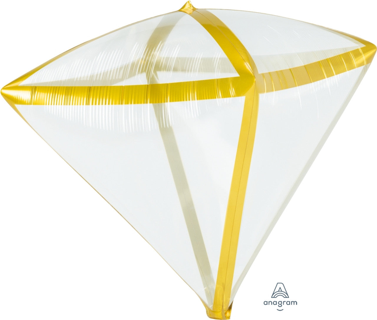17" Diamondz Clear Gold Trim