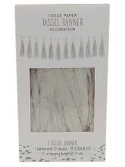 White Tassel Banner