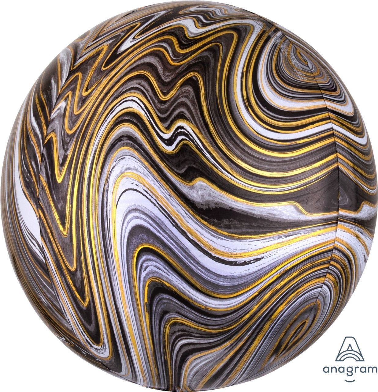 16" Black Marble Orbz