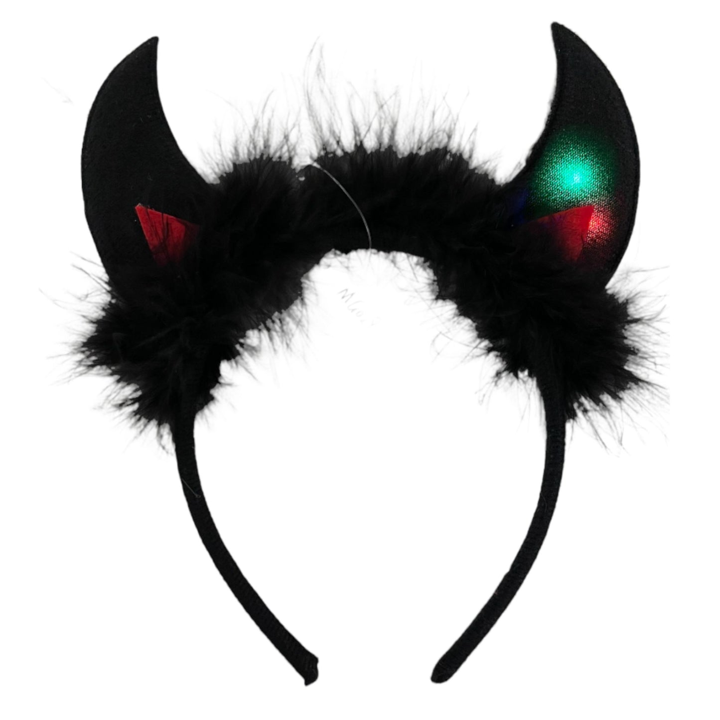 Light Up Black Horns Headband