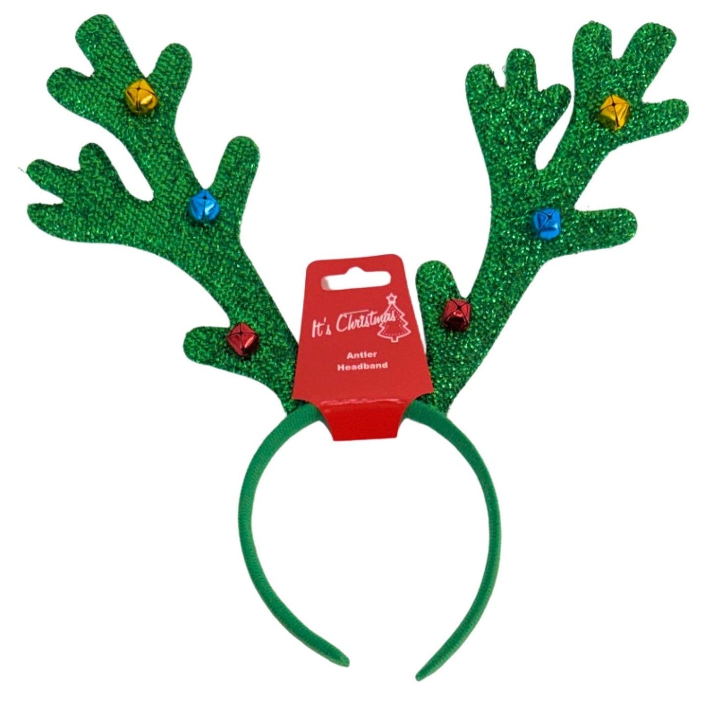 Glitzy Antlers with Bells Headband