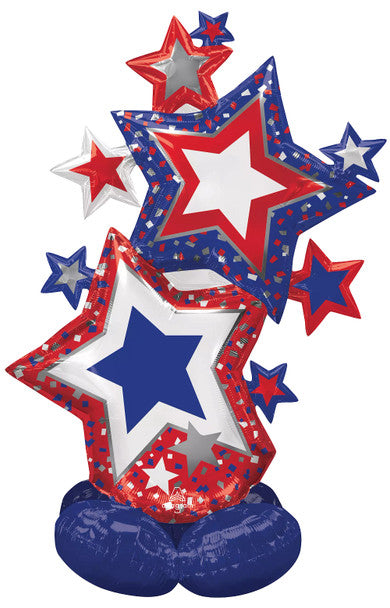 59" Airloonz Star Cluster Patriotic