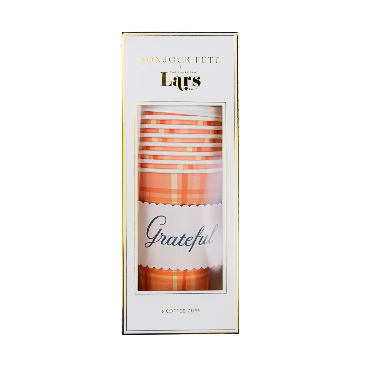 Plaid Thanksgiving Coffee Cups