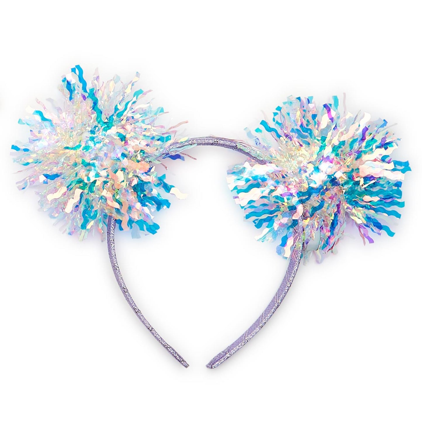 Light Up Iridescent Pom Headband