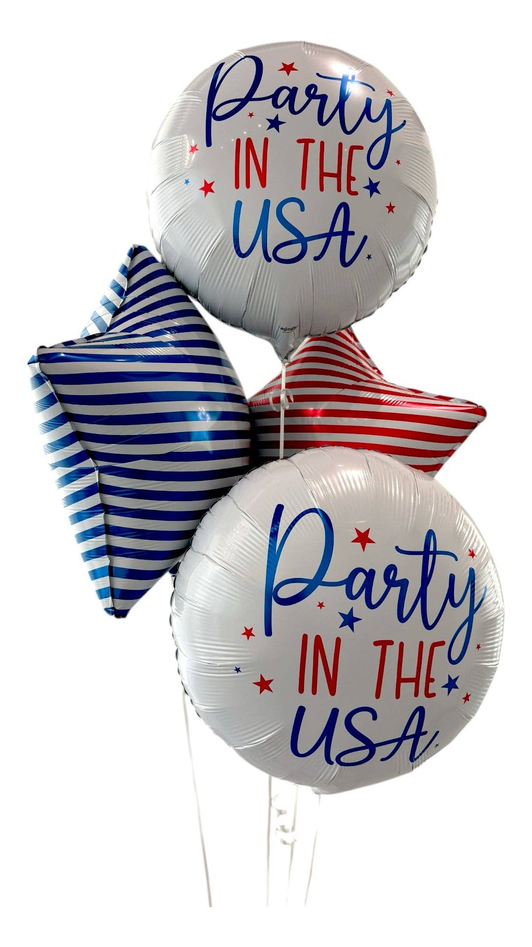 18" Red Stripe Star Mylar