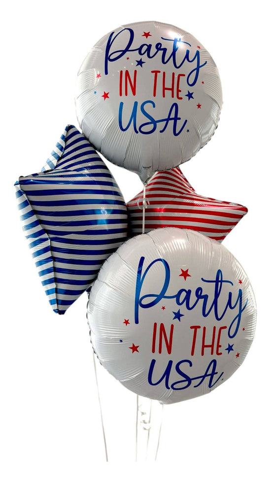 18" Blue Stripe Star Mylar