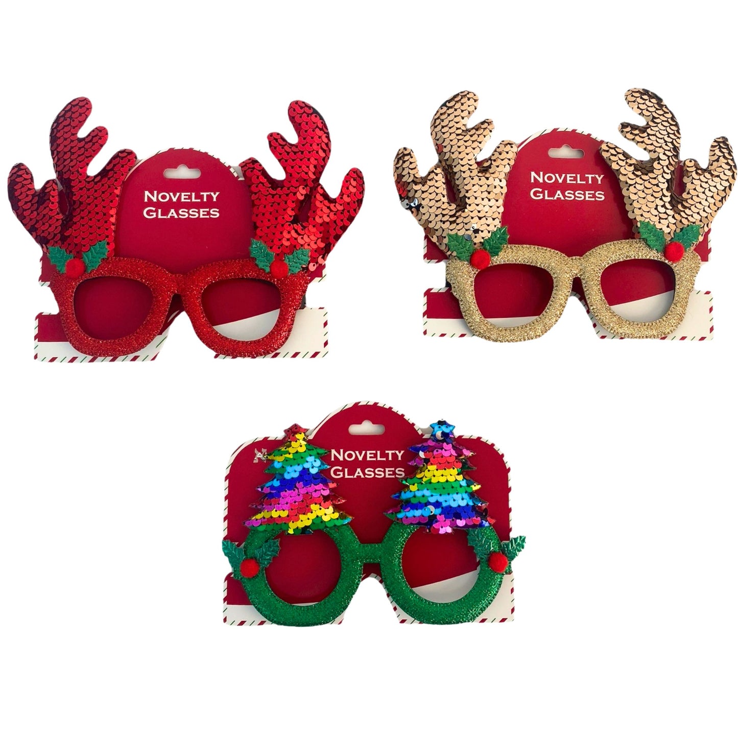Christmas Sequin Glasses