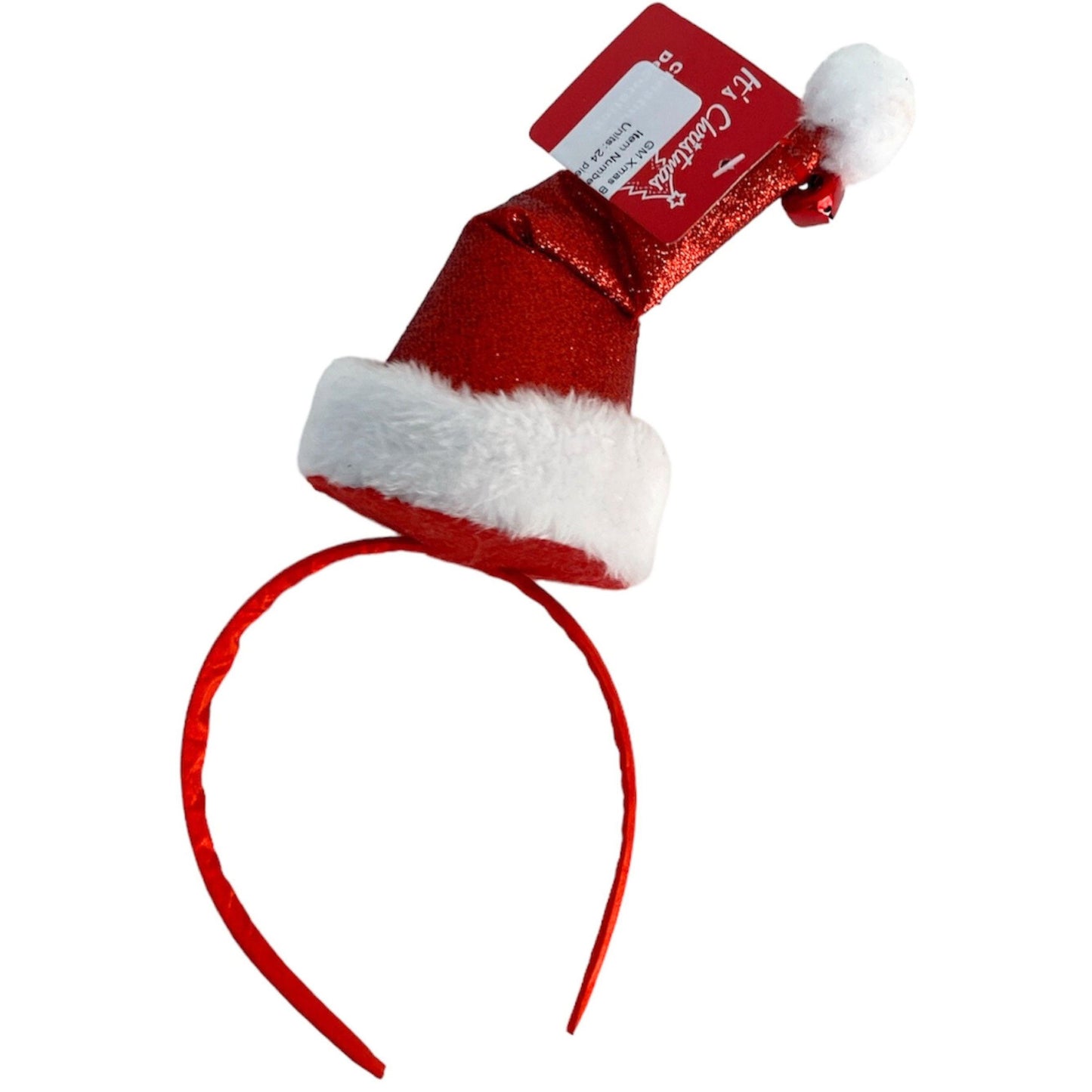 Glitzy Red Santa Headband