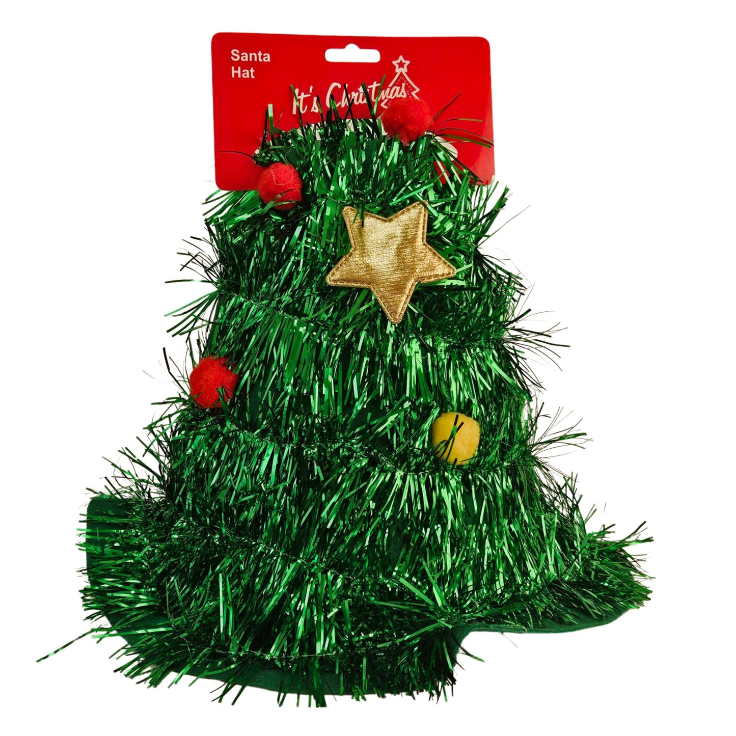 Tinsel Christmas Tree Hat