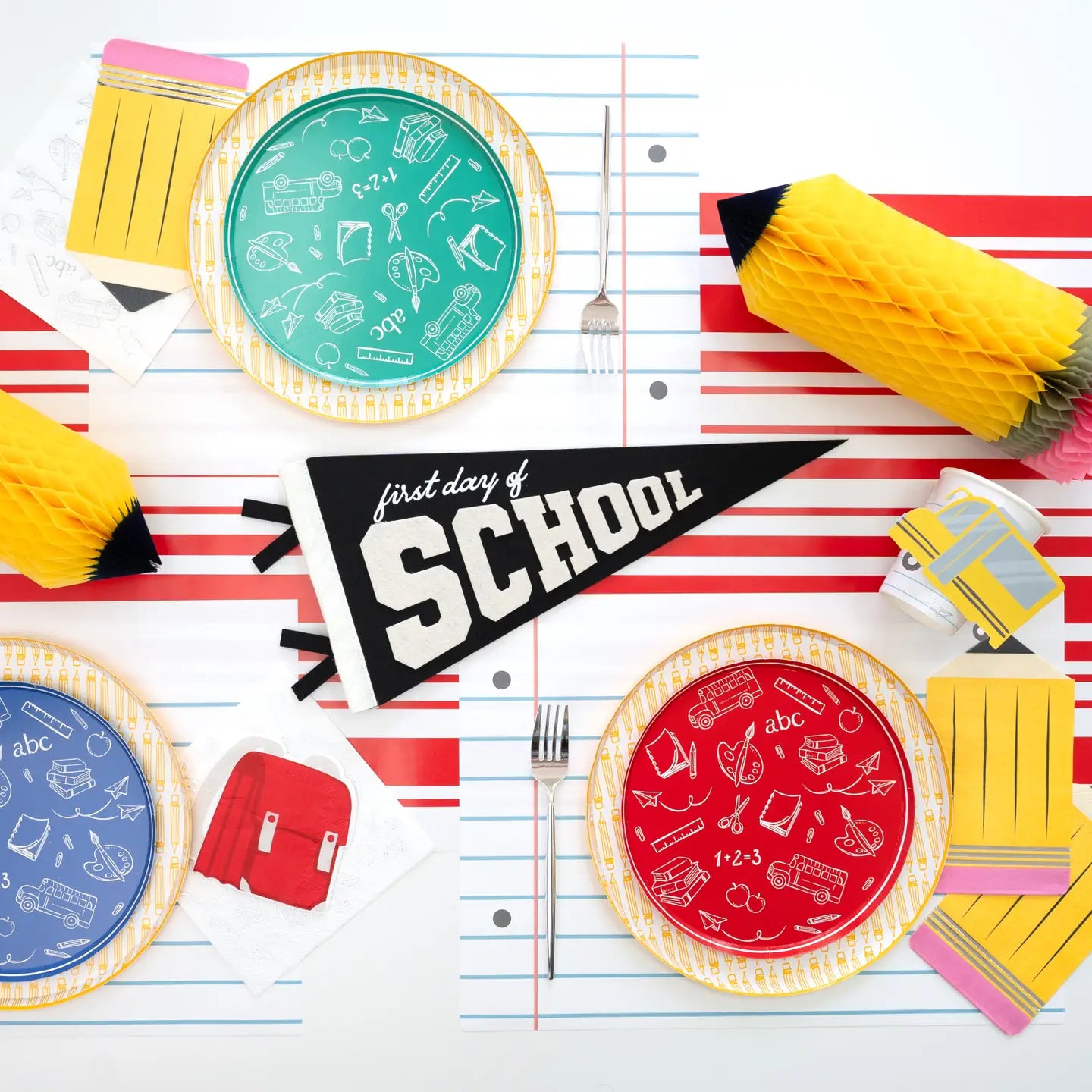 School Days Icon Dessert Plates