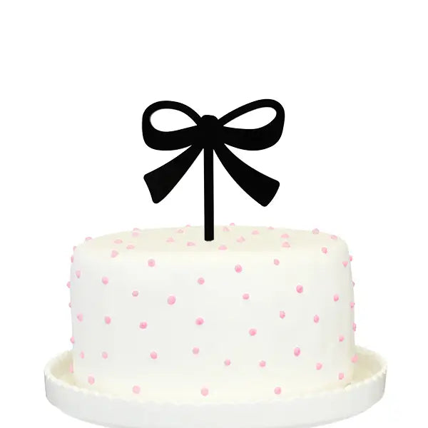 Black Bow Cake Topper