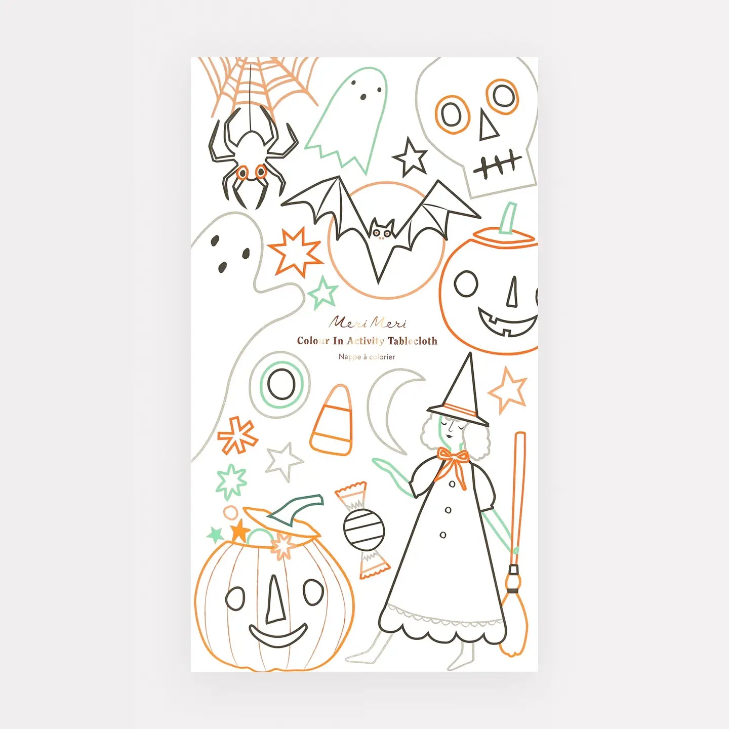 Halloween Coloring Activity Tablecloth