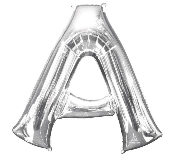 34" Silver Mylar Letter