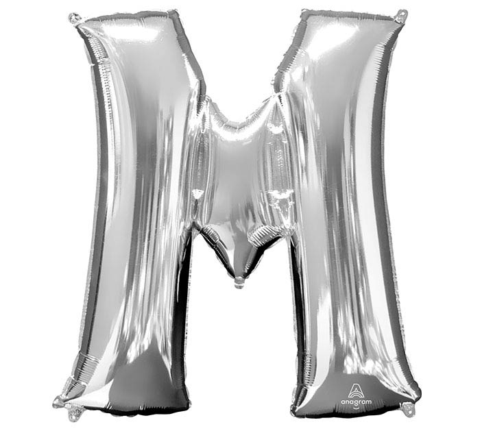 34" Silver Mylar Letter