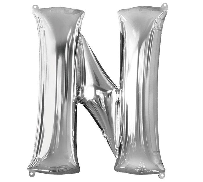 34" Silver Mylar Letter