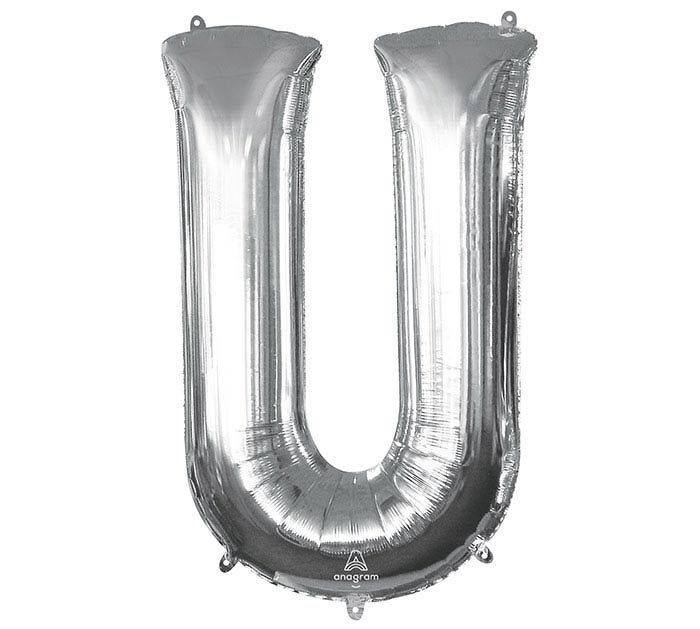 34" Silver Mylar Letter