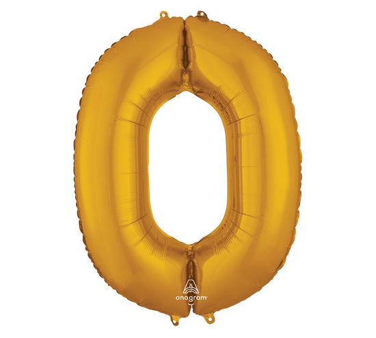 34" Gold Mylar Numbers