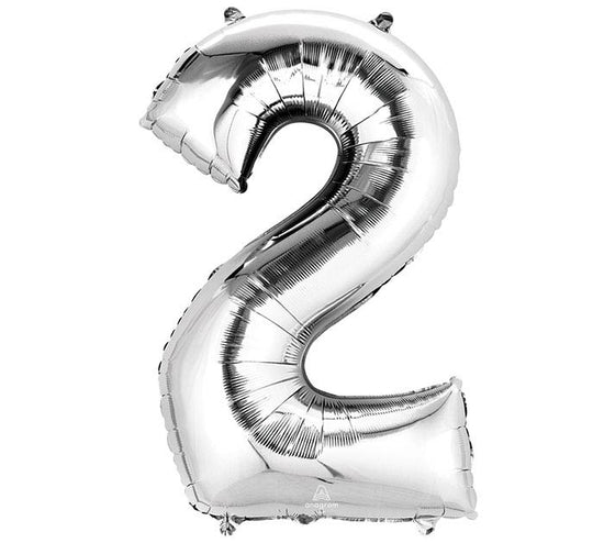 34" Silver Mylar Numbers