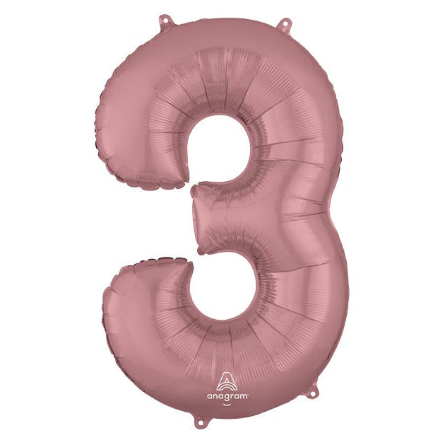 34" Pink Mylar Numbers