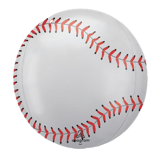 16" Baseball Orb Mylar Balloon