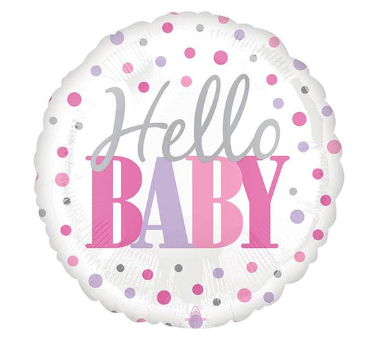 18" Hello Baby Pink Dots