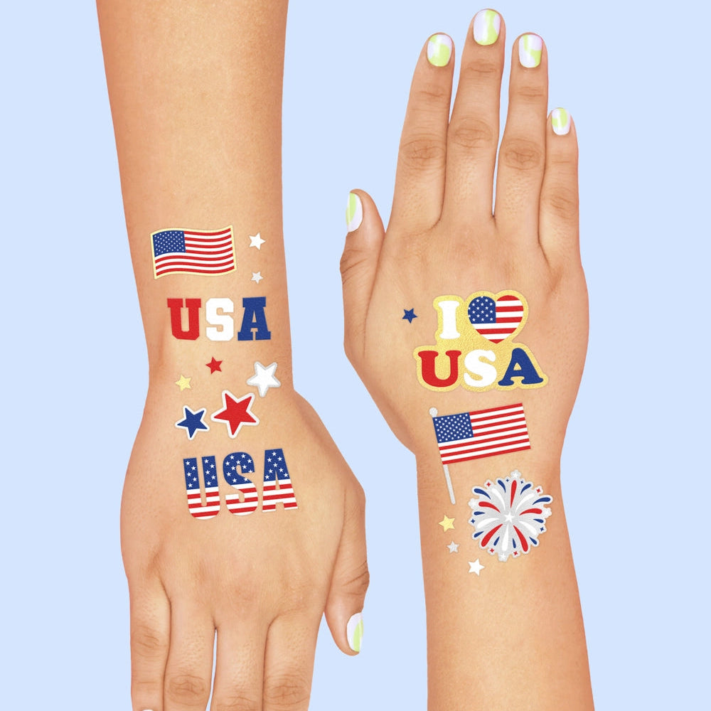 July 4th Temporary Tattoos