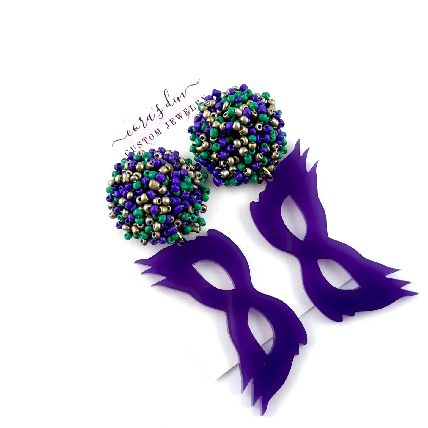 Mardi Gras Mask Earrings