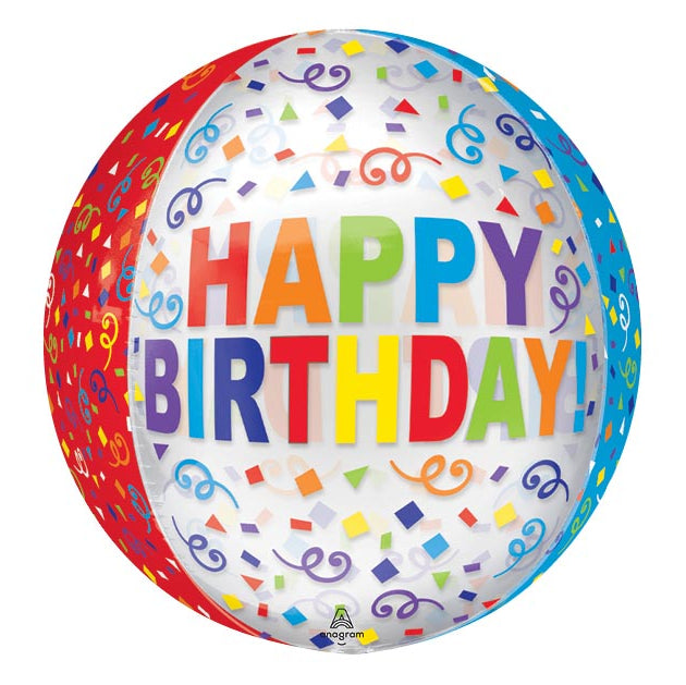 16" Birthday Streamers Orbz