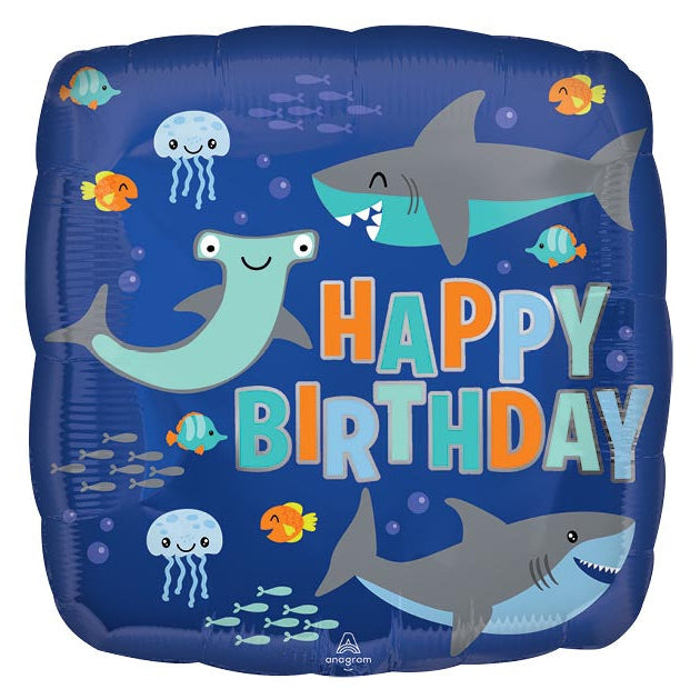 17" Birthday Shark Mylar