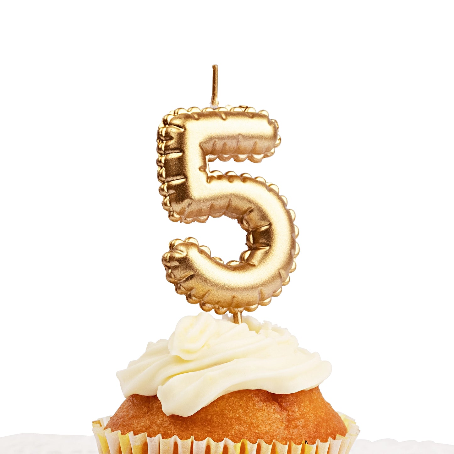 Gold Foil Balloon Number Candles