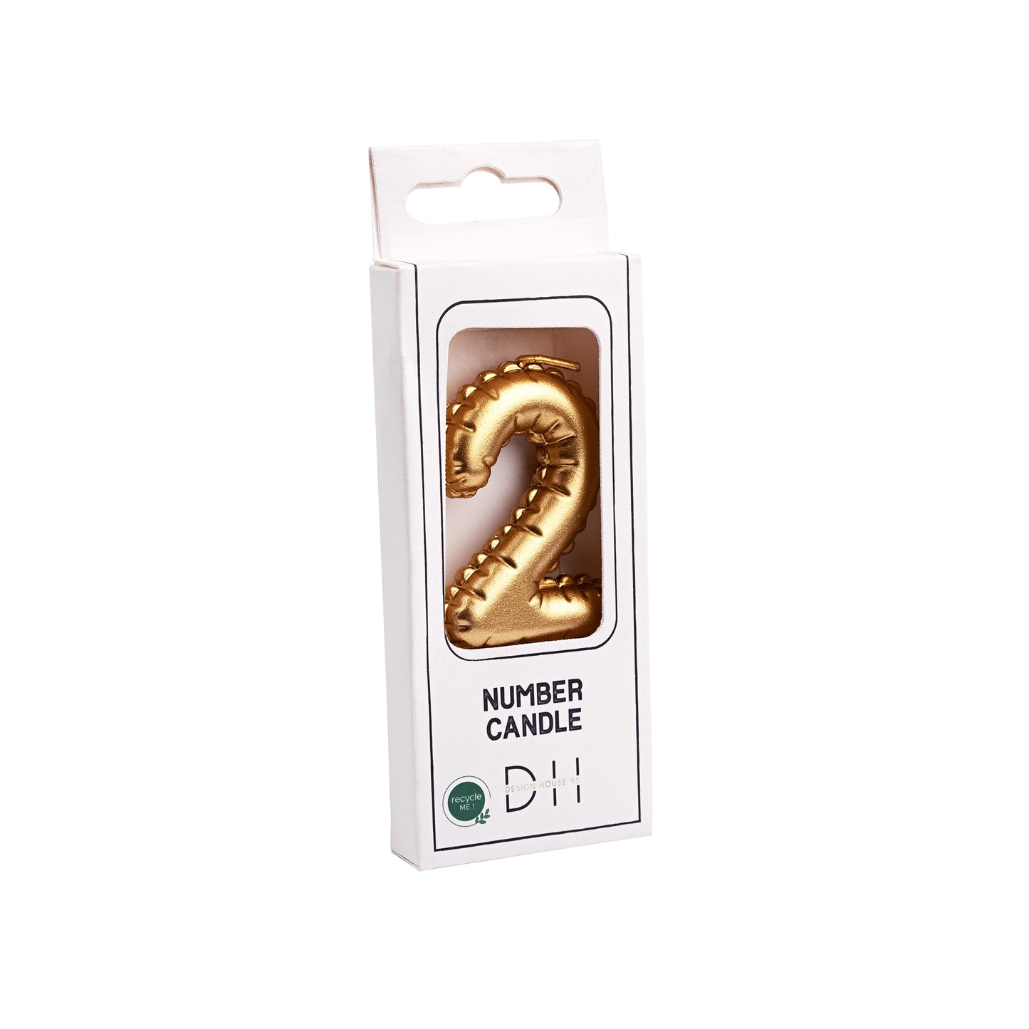Gold Foil Balloon Number Candles