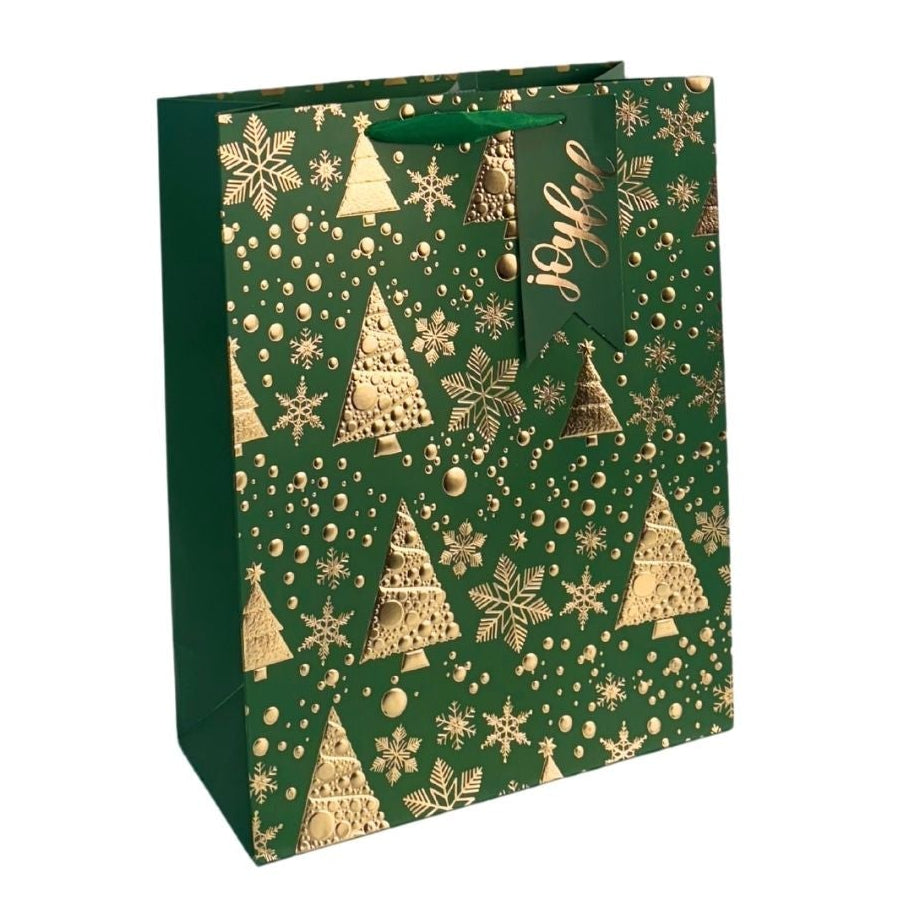 Embossed Christmas Icons Gift Bag