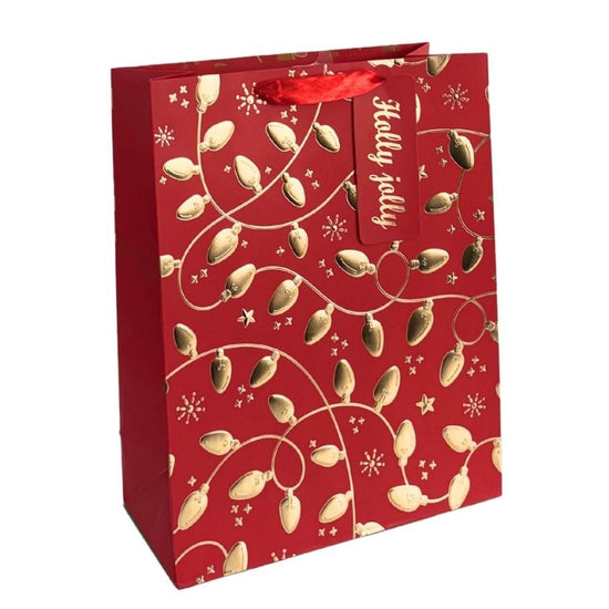 Embossed Christmas Icons Gift Bag