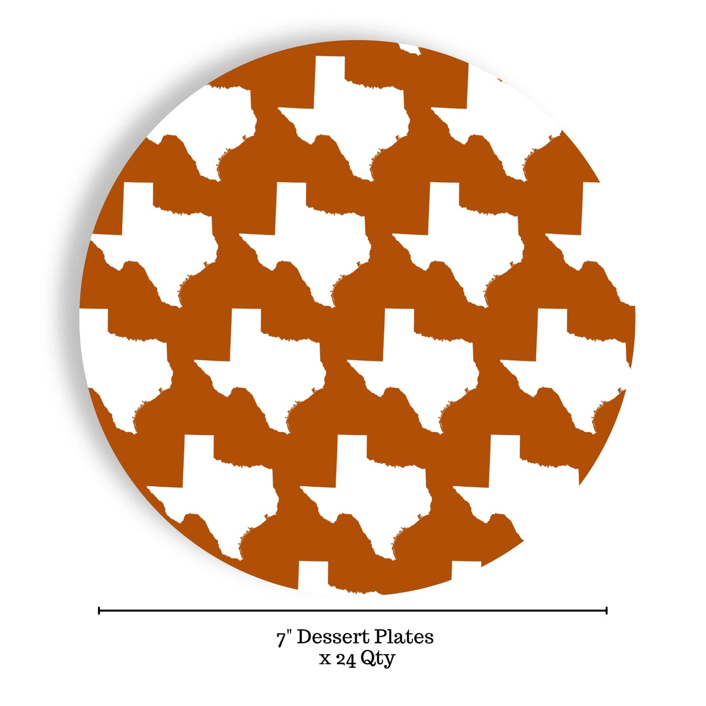 Burnt Orange Texas Salad Plate