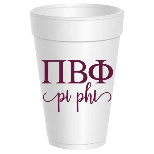 Pi Beta Phi Foam Cups