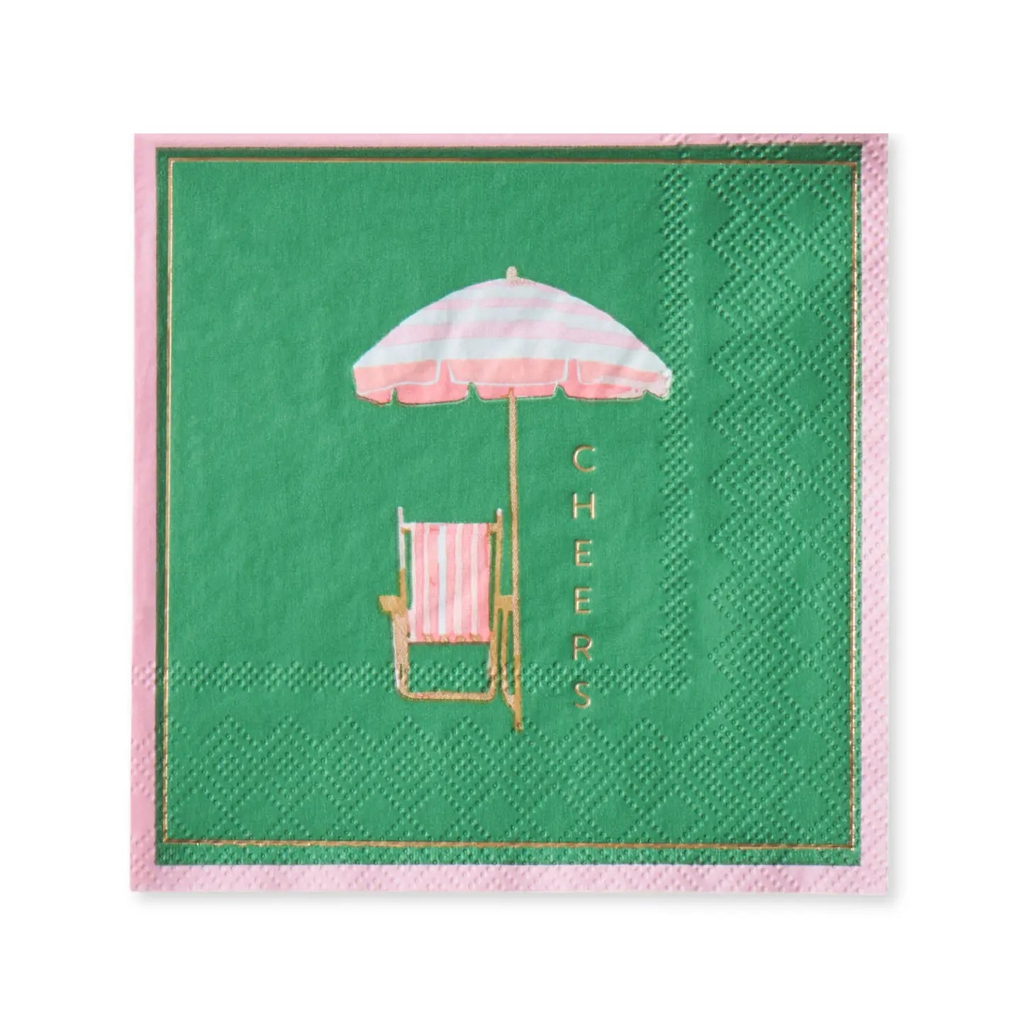 Palm Beach Cheers Cabana Umbrella Cocktail Napkin