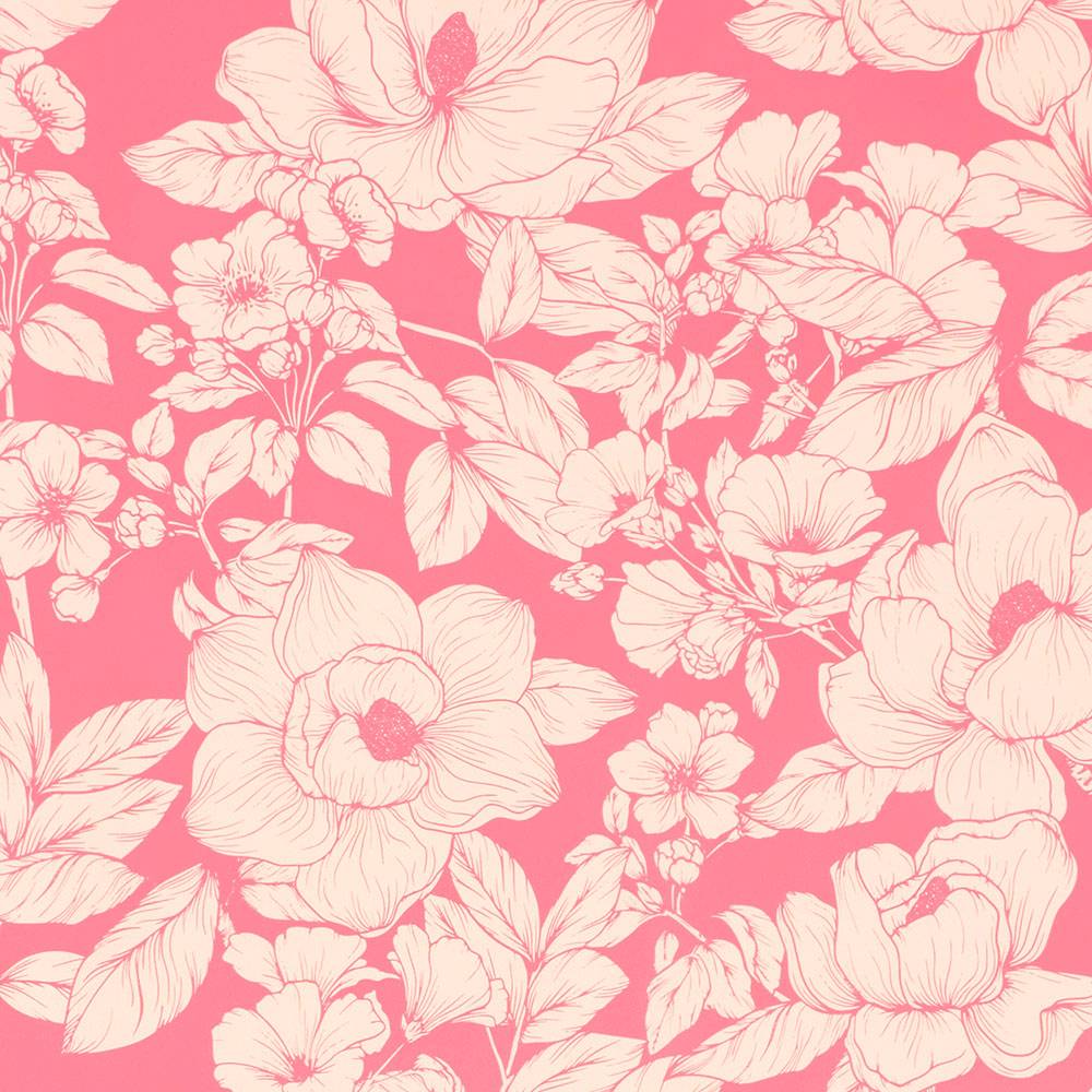 Two Toned Pink Floral Wrapping Paper