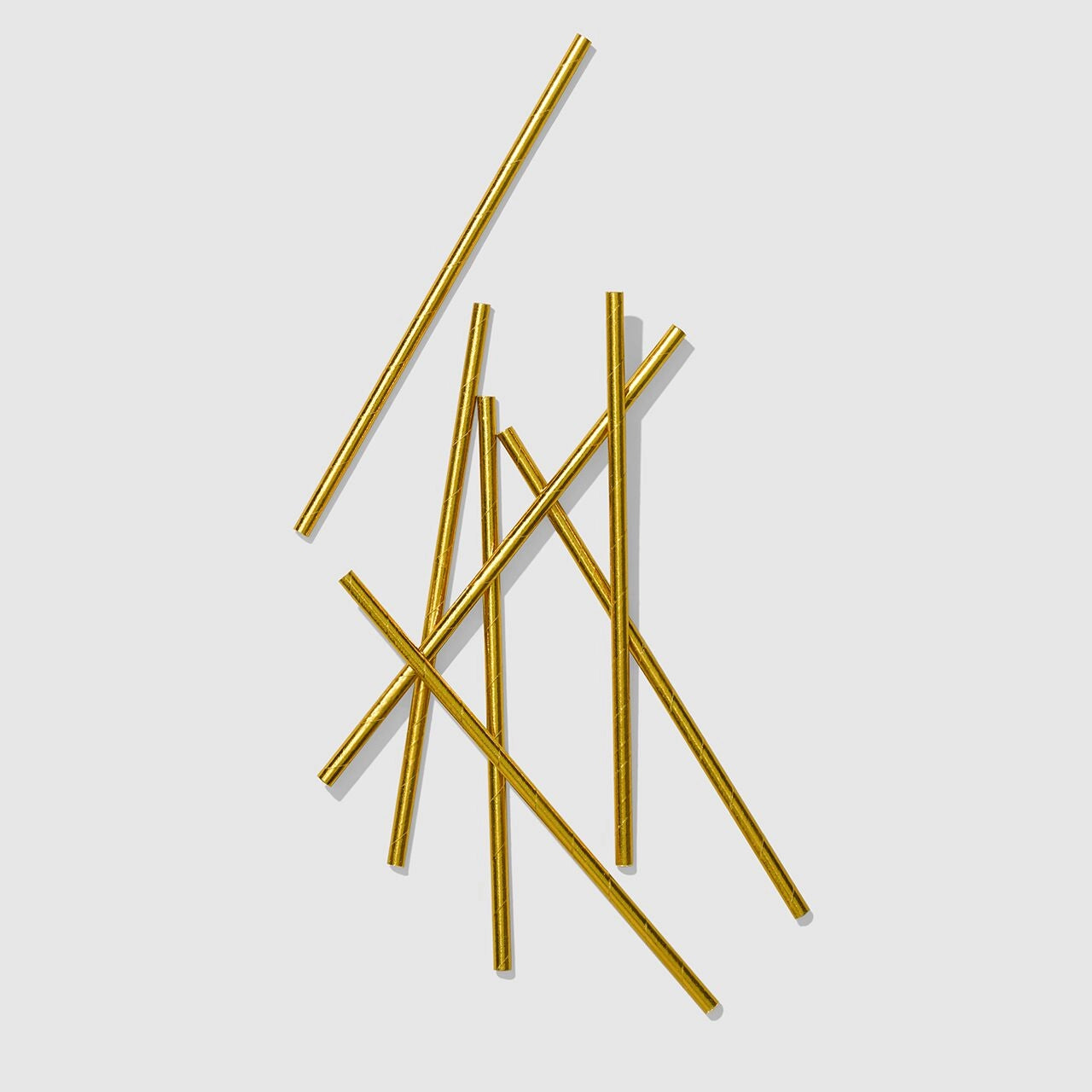Metallic Gold Paper Straws