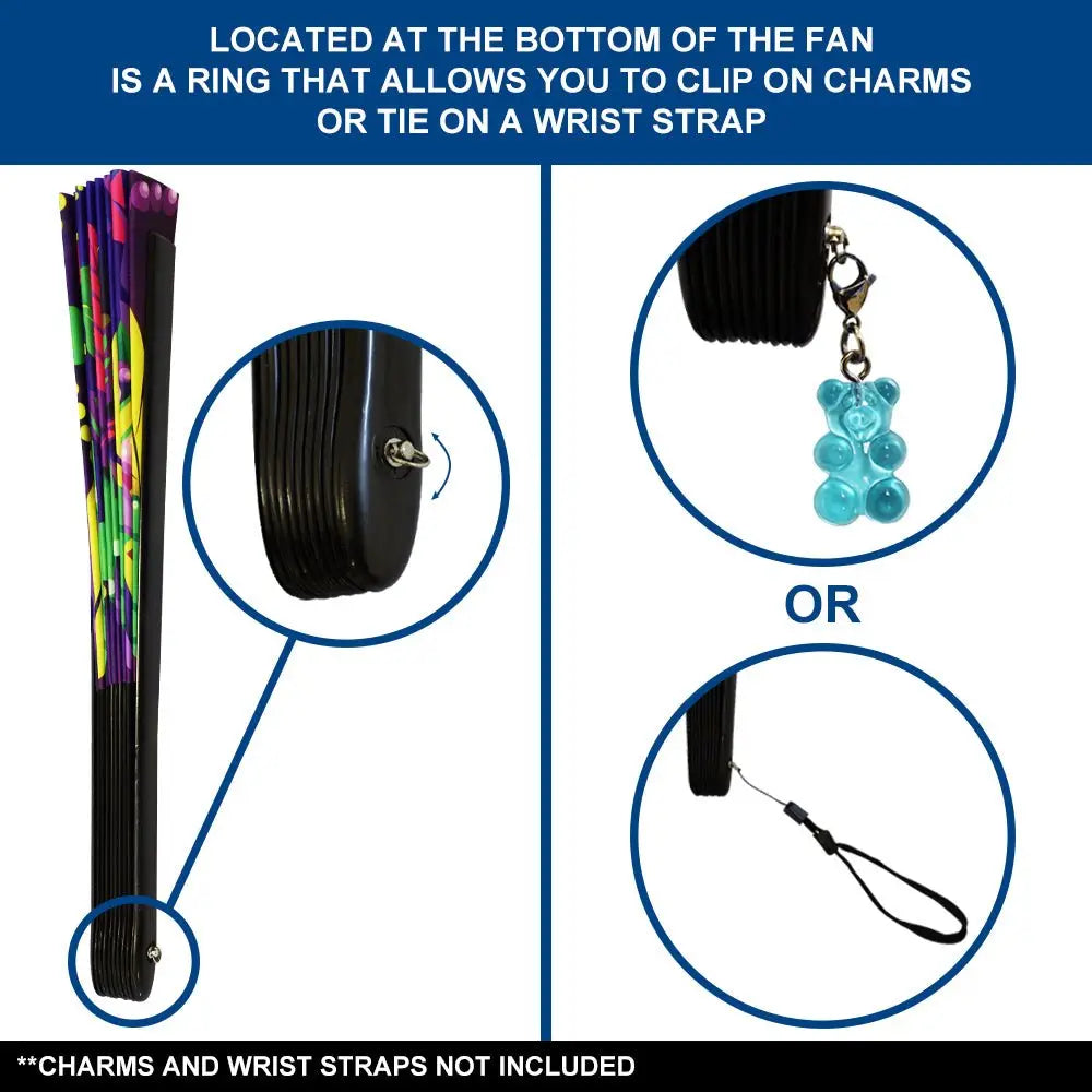 Mardi Gras XL Hand Fan