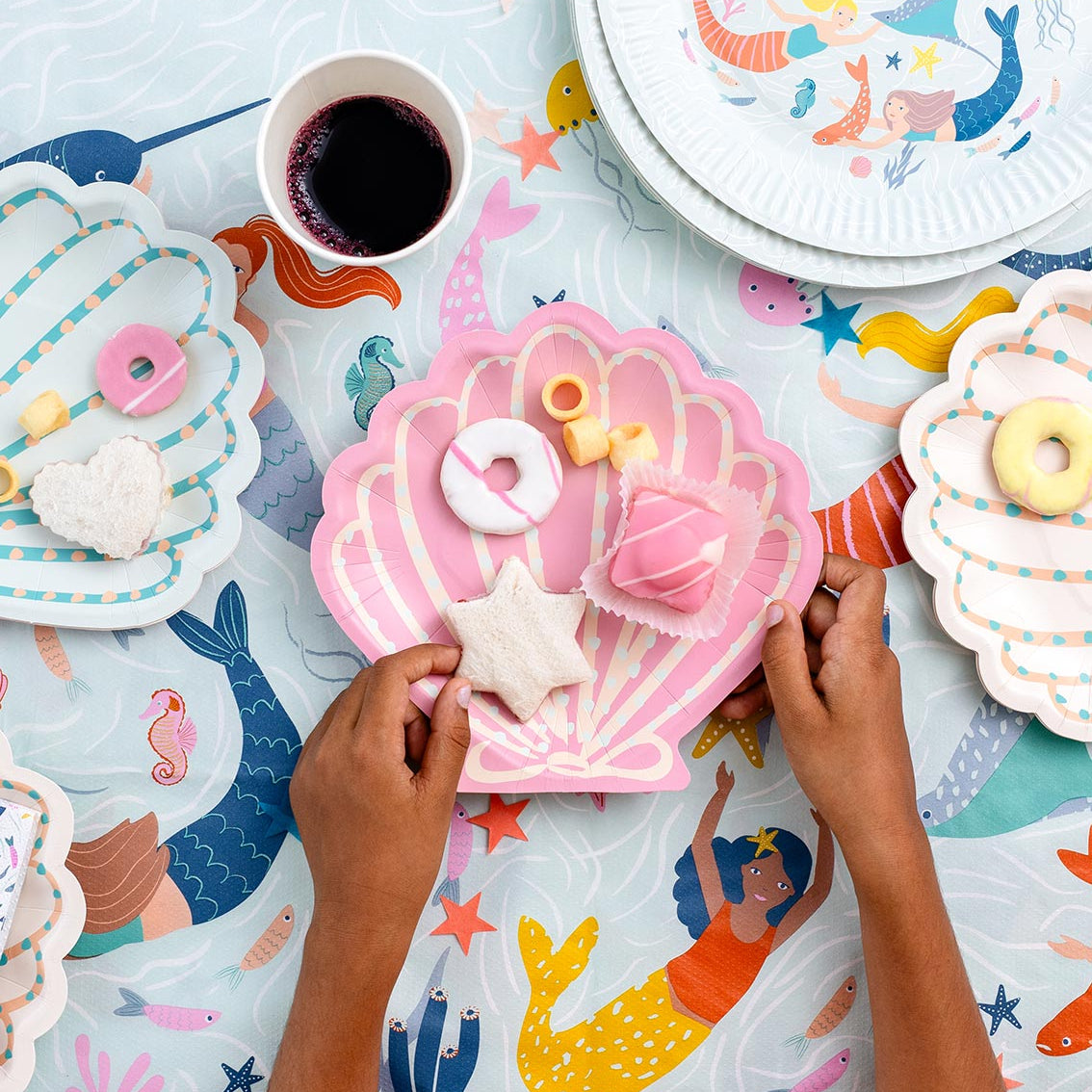 Mermaid Paper Tablecloth