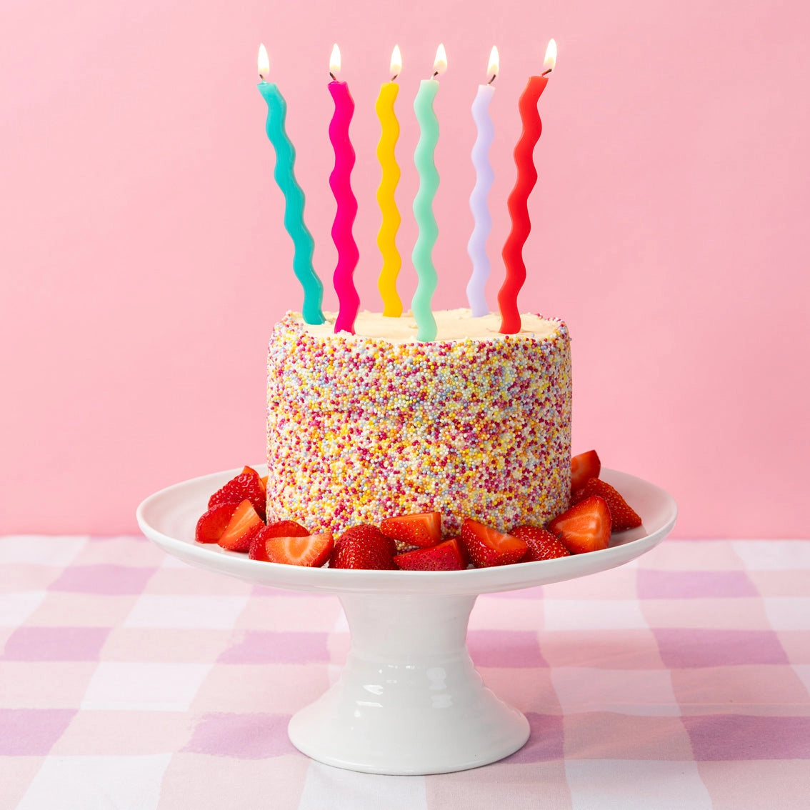 Wavy Tall Birthday Candles