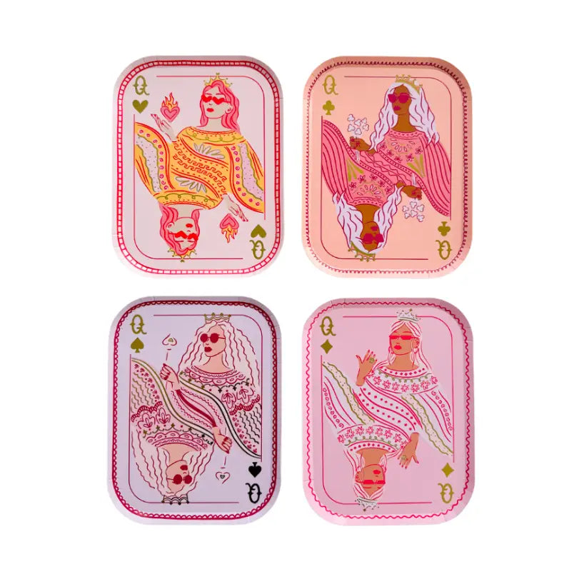 Queens Card Dinner Plates