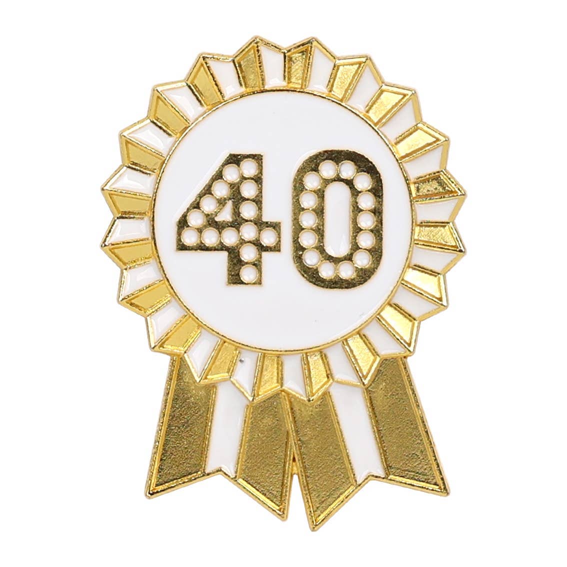 Milestone Birthdays Gold Enamel Pin