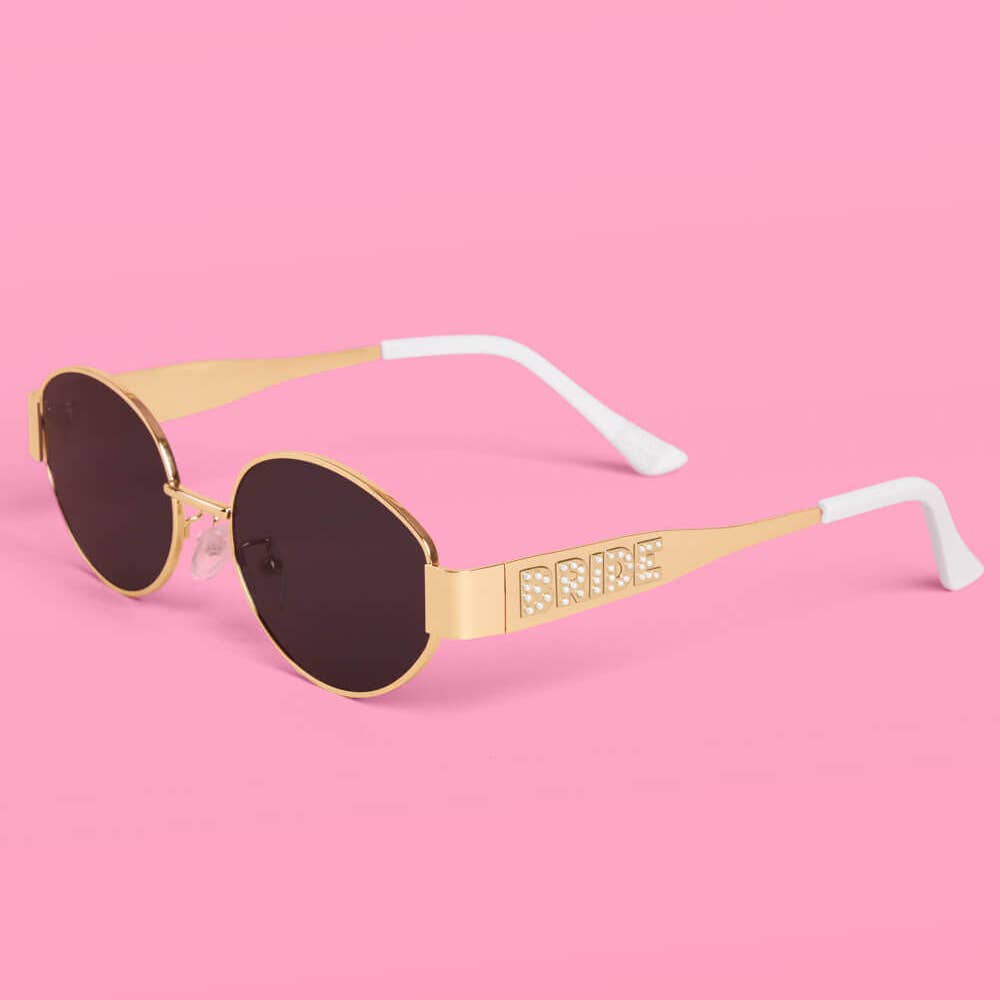 Golden Bride Sunglasses with Pearl Detail