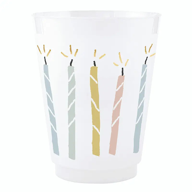 Birthday Candles Frosted Cups