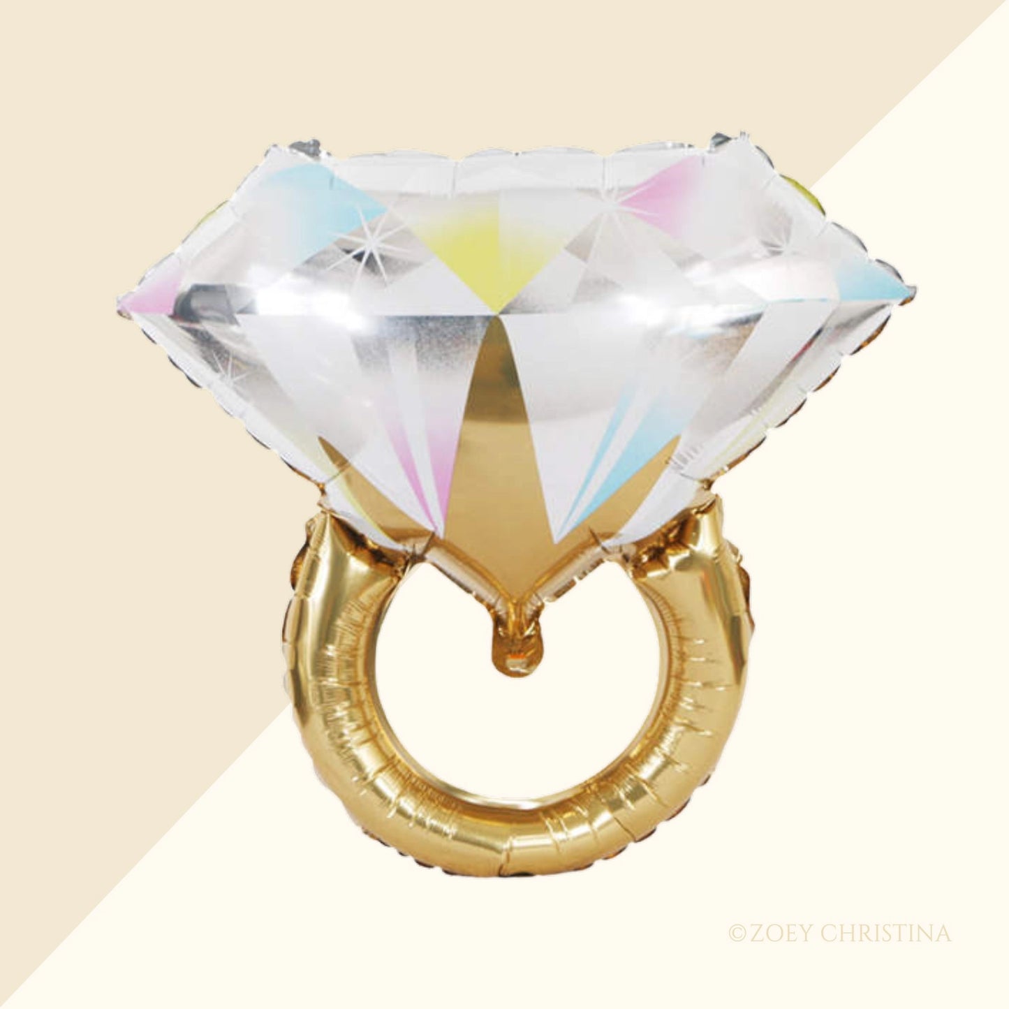 24" Gold Diamond Ring Mylar