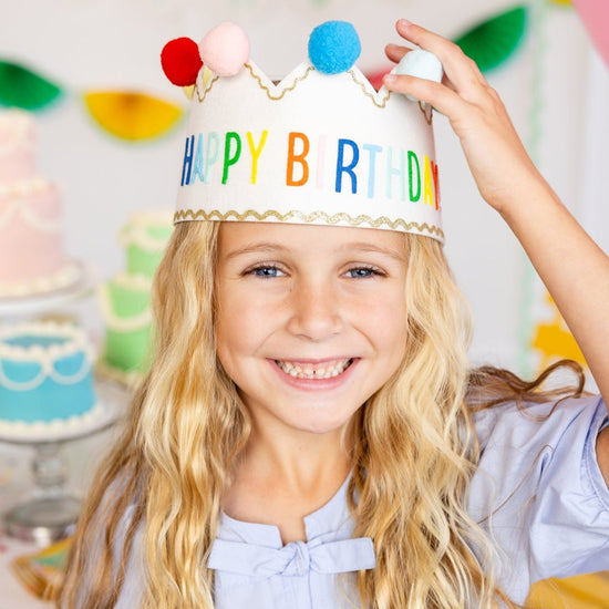 Happy Birthday Felt Crown