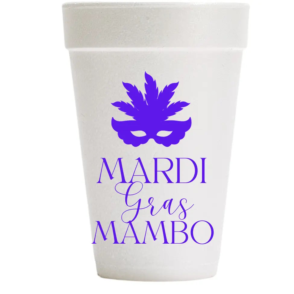 Mardi Gras Mambo Foam Cups