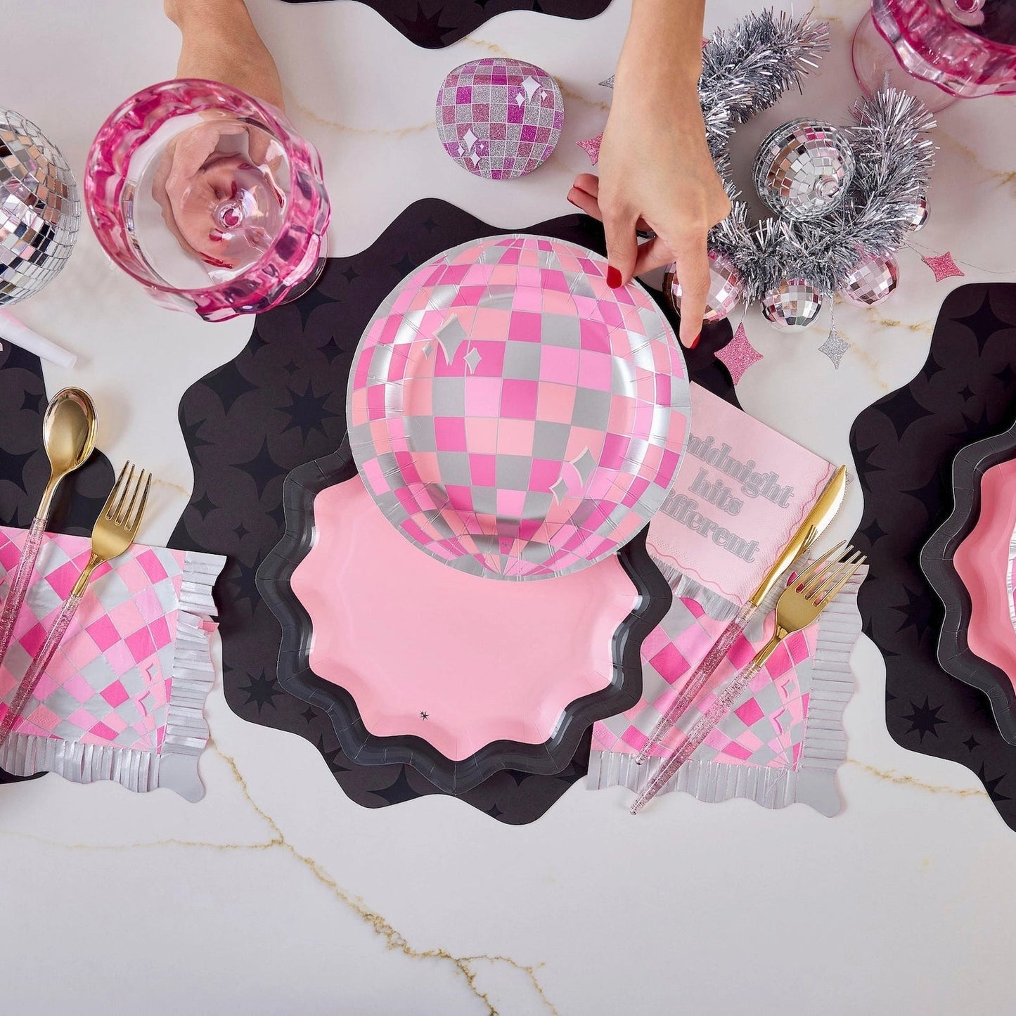 Sparks Fly Black Placemats