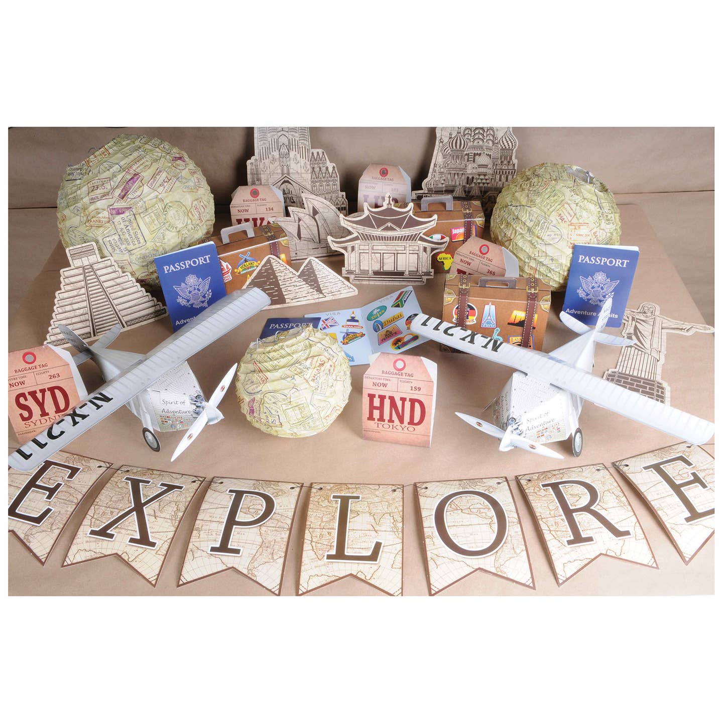 Luggage Favor Boxes 3 pack